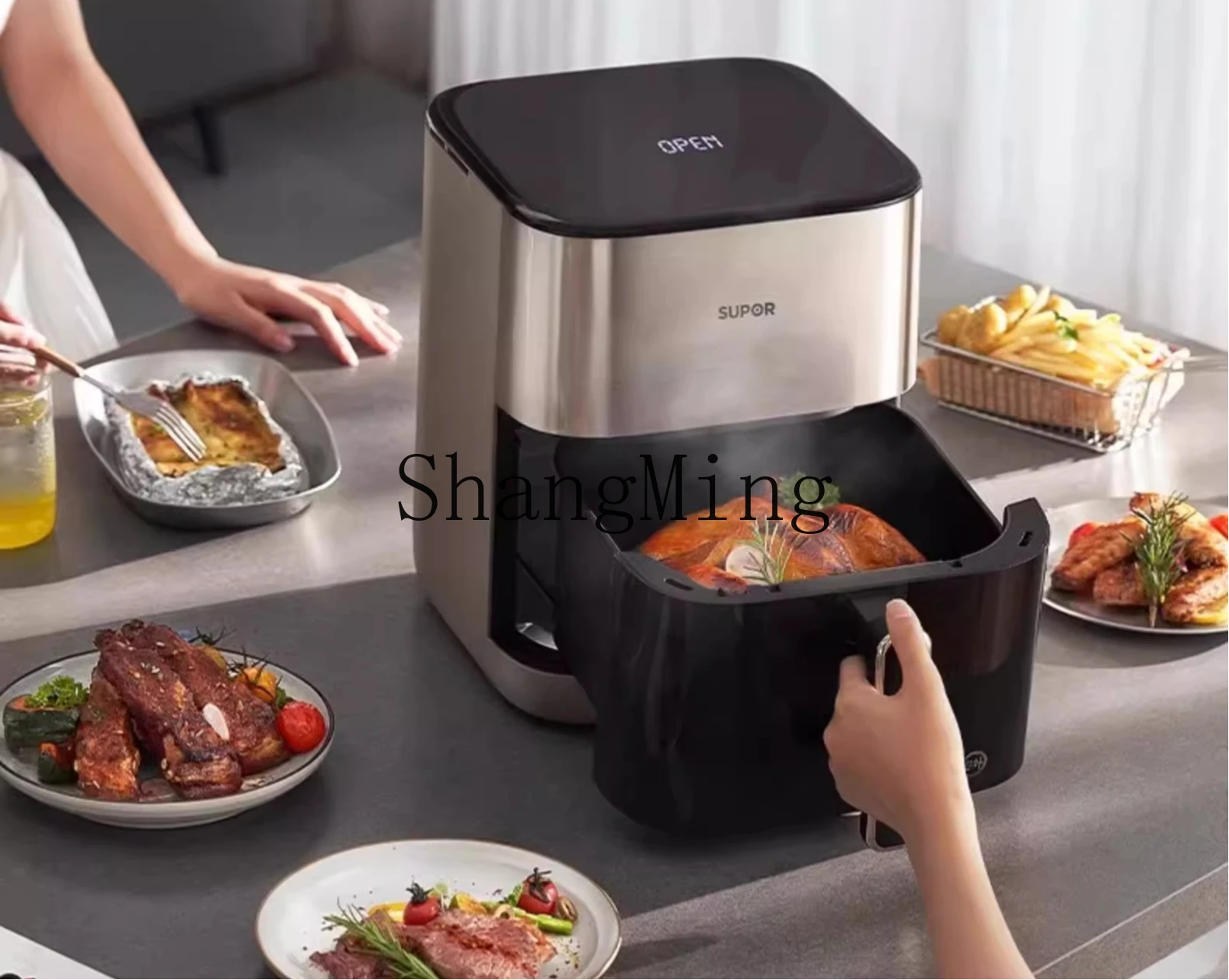 Воздушная фритюрница ZYY, бытовая многофункциональная духовка большой емкости, новая электрическая фритюрница