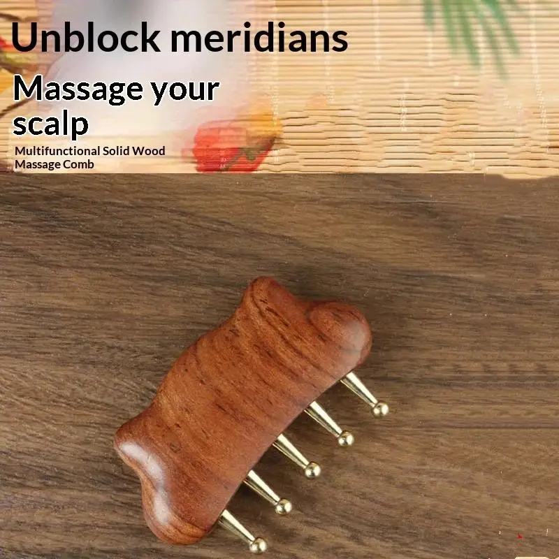 Nouvel outil de massage Gua Sha portable en laiton pour la tête, le cou, les jambes, le corps, le massage des méridiens, le soulagement des douleurs musculaires, le massage des tissus profonds