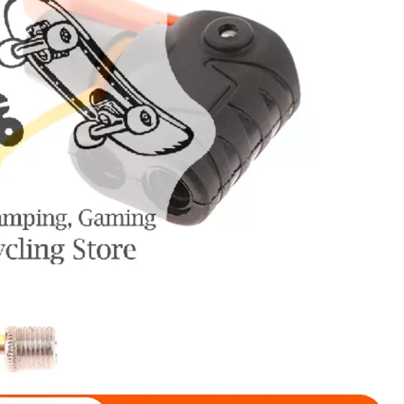 1Pc Bicycle Pump Nozzle Adapter TPU For Pump For Inflating Bicycles Balls Hose Adapter Dual Head Pumping Parts Accessories