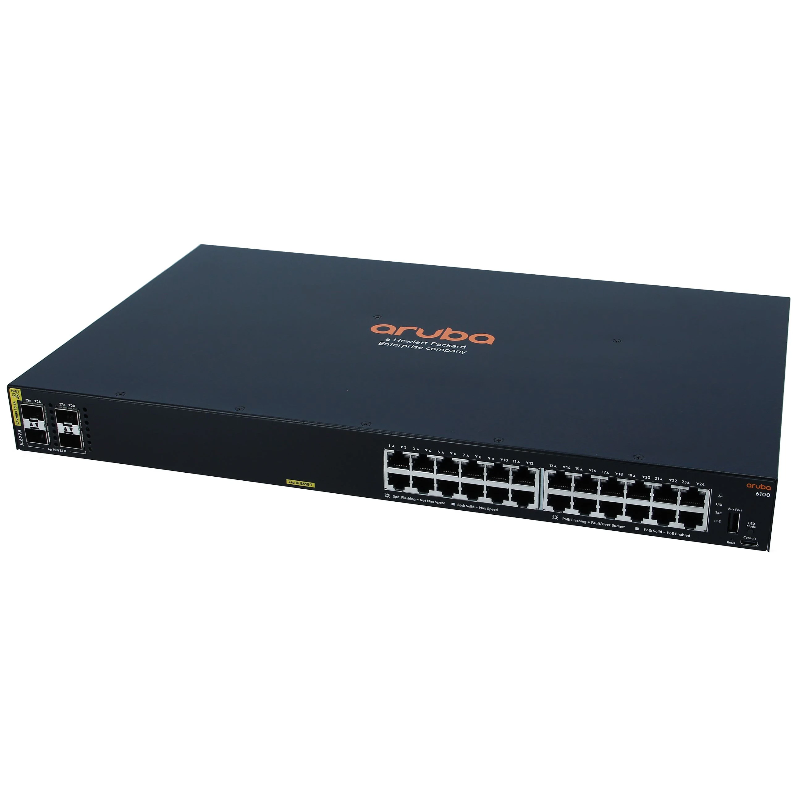 

Aruba JL728A 48 Port PoE Gigabit Switch 10/100/1000Mbps 176Gbps LACP QoS SNMP Stackable VLAN 1 Year Warranty