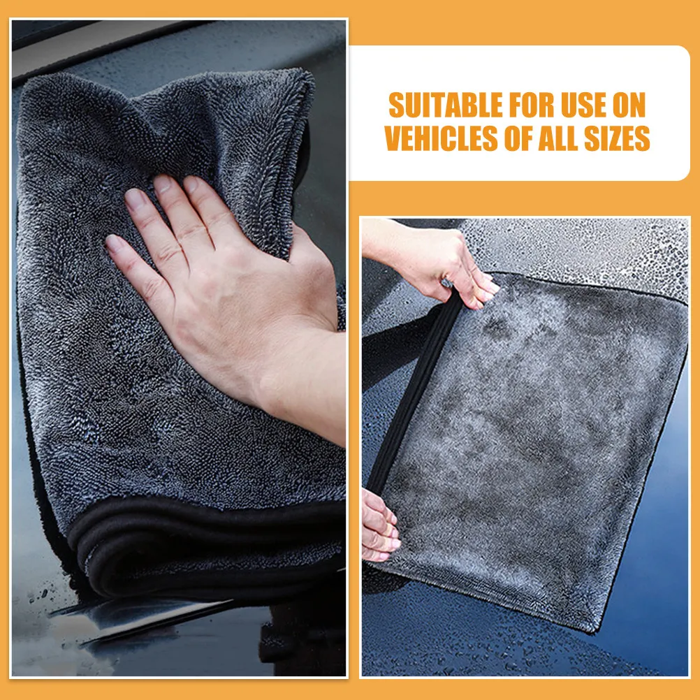 High Absorbency Car Wash Towel Thick Fibers Effortless Dust Grime Removal Soft Surface Safe Drying Towel for Cars Homes Offices