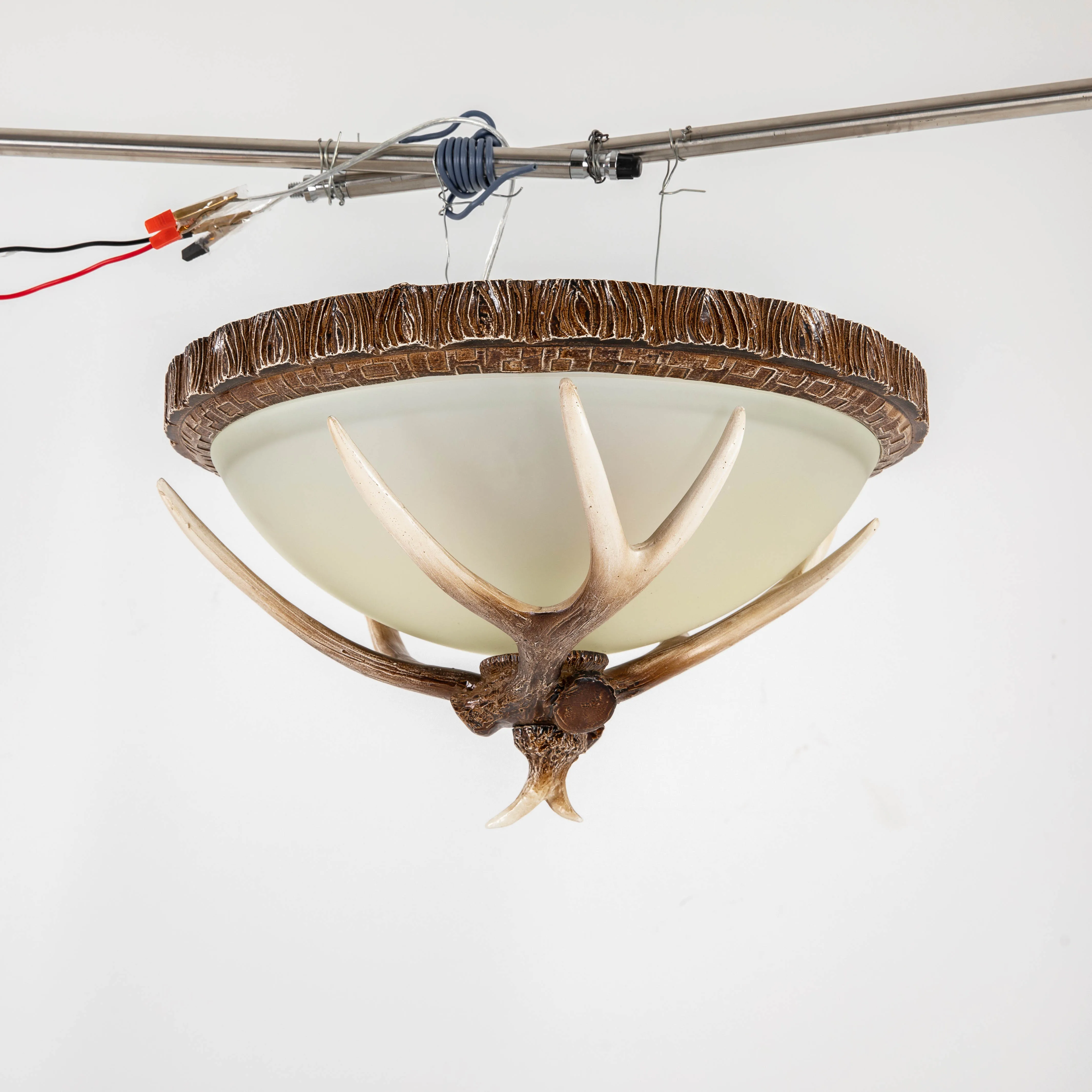 

Deer Horn Rustic Chandelier Lodge Retro Resin Antler Pendant Lamp Ceiling Light