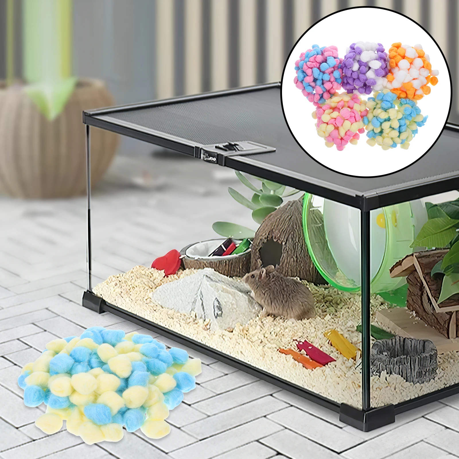 

500Pcs Colorful Pom Pom Balls Premium Materials Safe Durable Pets Nests Handicrafts Creative DIY Projects Supplies