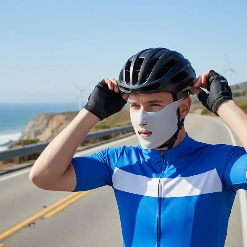 

Защита лица от солнца, УФ-излучения, пылезащита, дышащая, для езды на велосипеде, бега, использования на открытом воздухе