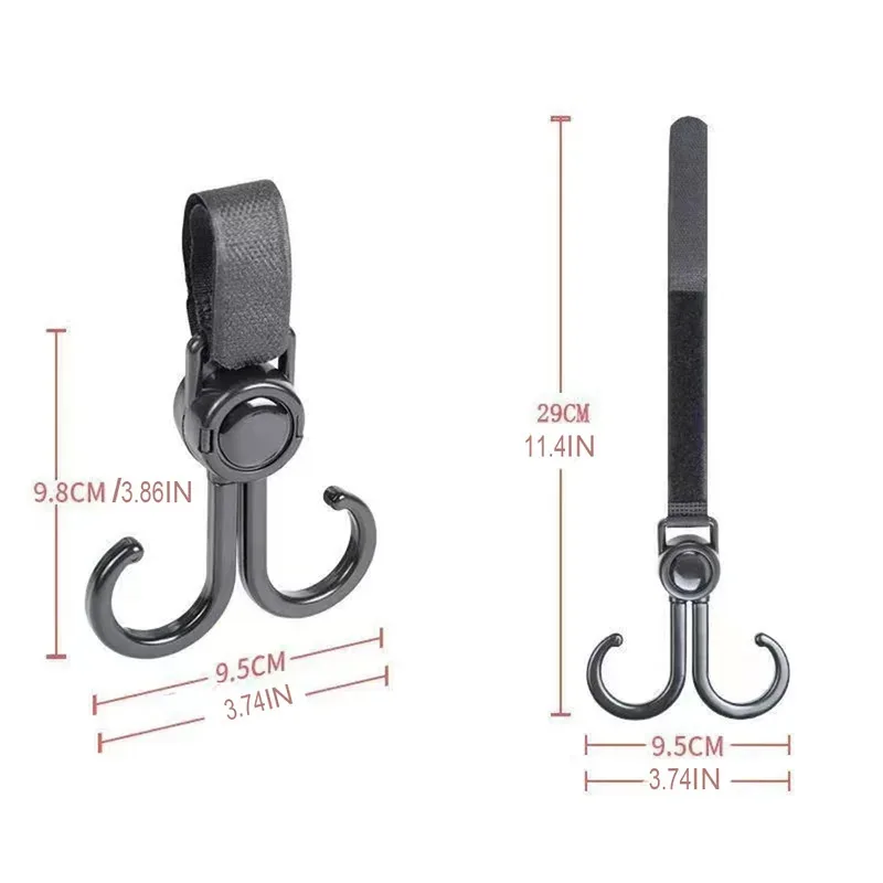 Baby Stroller Hooks Heavy Duty Hanging Organizer Universal Stroller Bag Hooks for Pram Pushchair