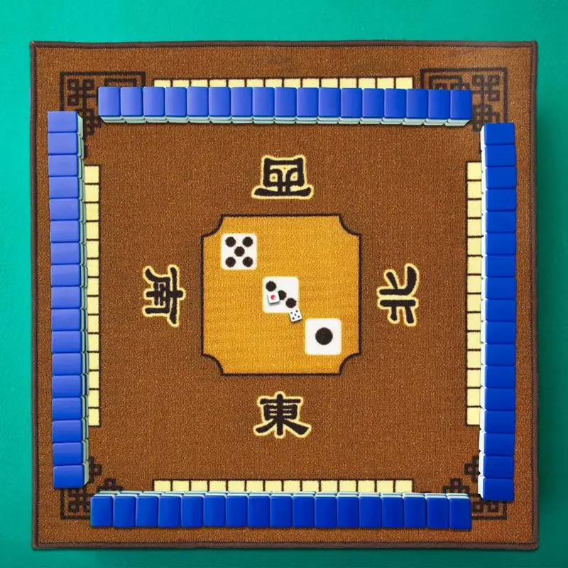 Mahjong Tablecloth Tea Cloth Square Mahjong Table Protector Noise Reduction Table Mat Board Game Protection Mat For Living Rooms