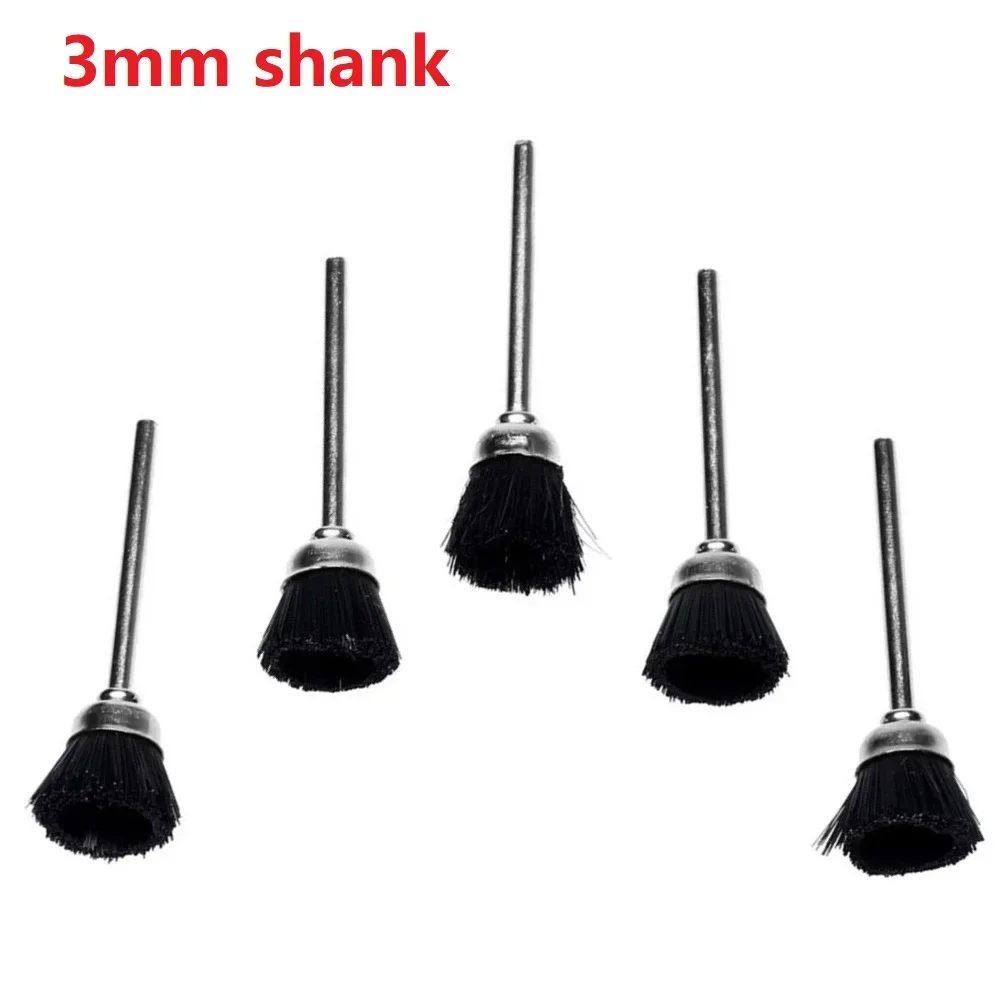 

1 Set 5PCS Metal Polishing Brushes Wheel Brushes 3.0mm Shank Black Brush Brushes Wheel Brushes Power Cleaning Tool