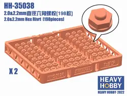 Heavy hobby HH-35038 2.0&2.2mm Hex Rivrt (198 pieces)