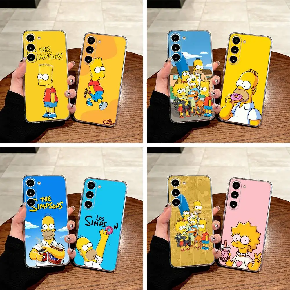 Simpsons-Funny Cartoon Phone Case For Samsung Galaxy A71,A70,A52,A51,A40,A30 Transparent Cover