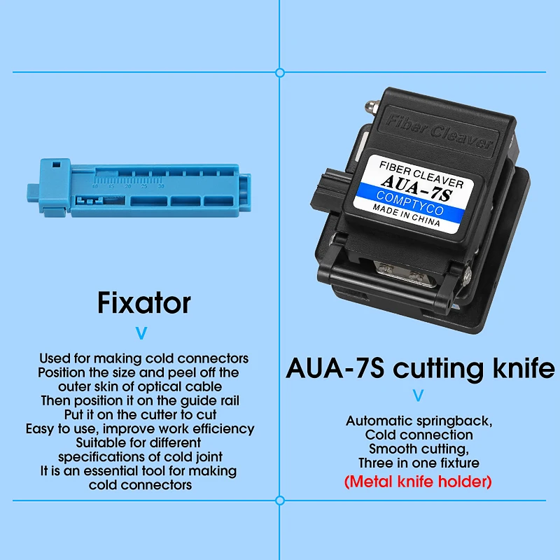 Imagem -05 - Kit de Emenda a Frio de Fibra Óptica Faca de Corte 15mw em Medidor de Energia Óptica Máquina Vermelha Aua-m50