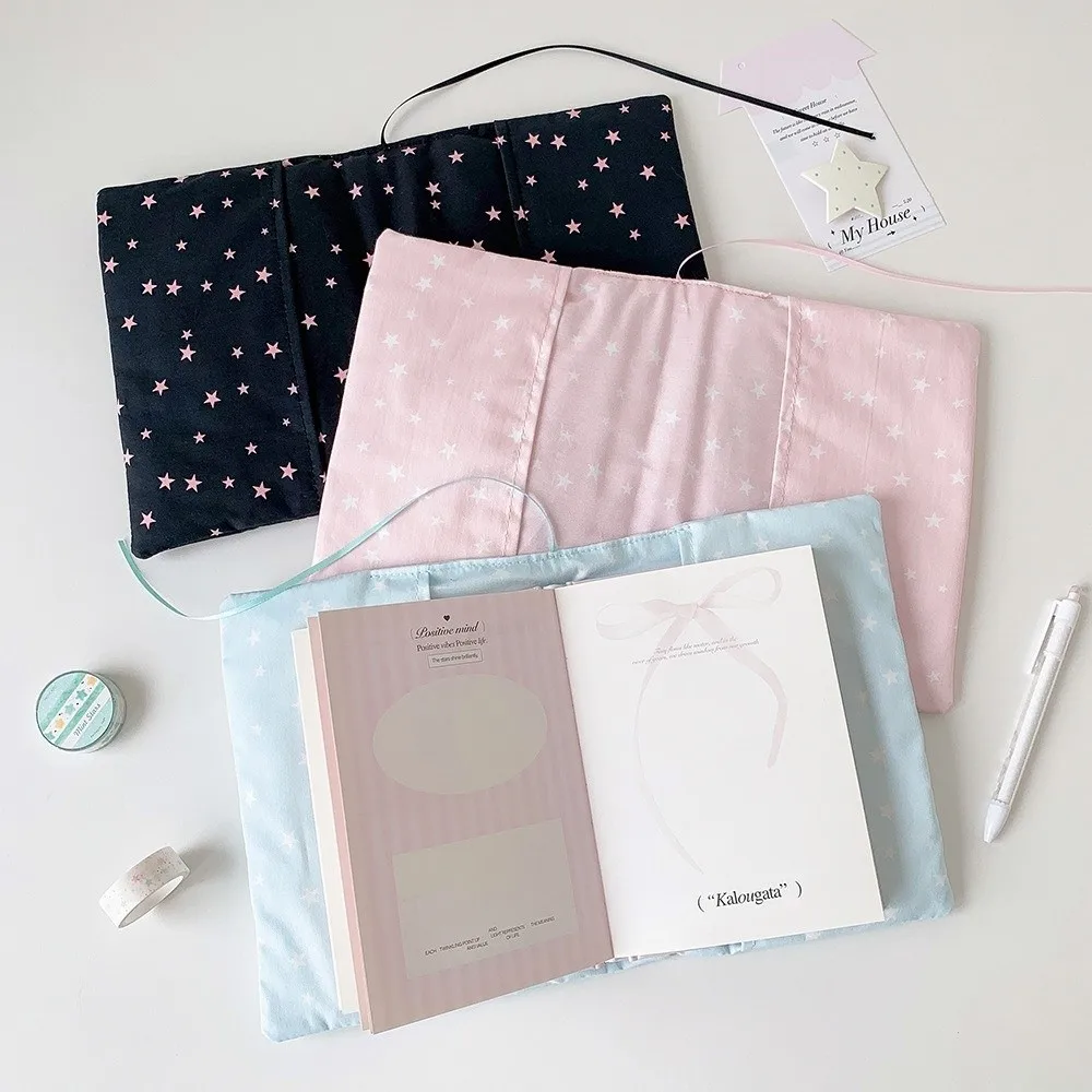 Cute Star Print Book Sleeve Portable Notebook Storage Pouch DIY Journal Protector A5 Notebook & Planner - view 3