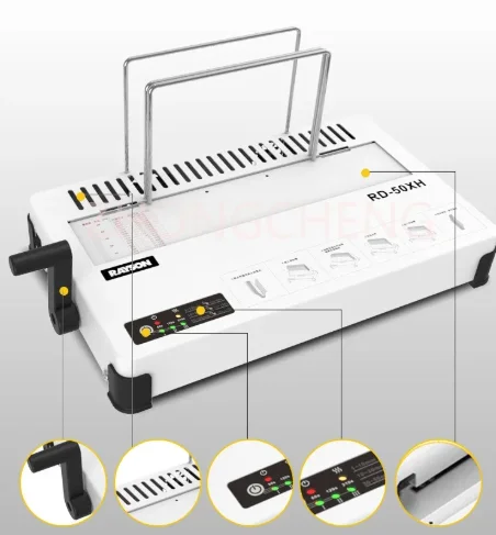 50XH Hot Melt Glue Binding Machine,Desktop Perfect Binding Machine,A4 Contract Documents,Envelopes Hot Melt Glue Binding Machine