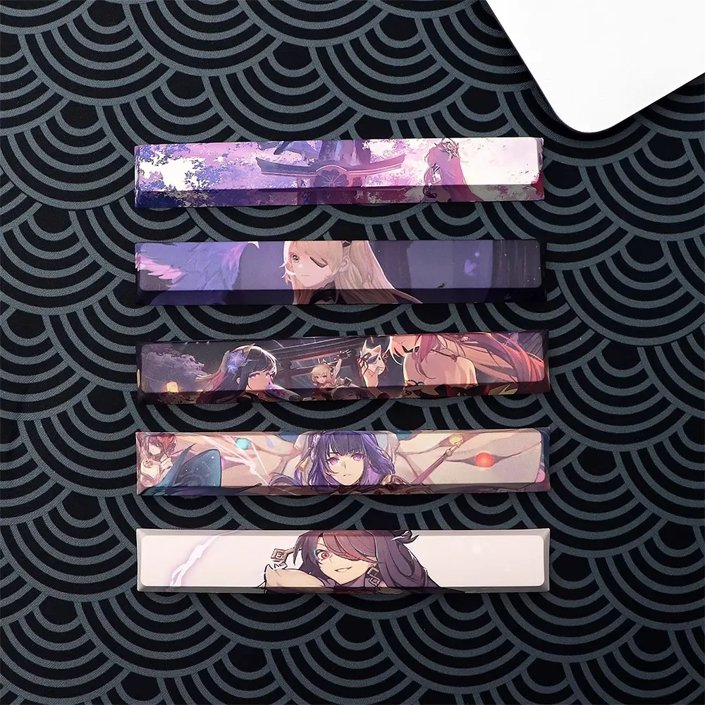 1 Piece Genshin Impact 6.25U 6.25X Space Bar Key Cap Cherry Profile Anime Game Spacebar Keycap PBT 5 Sides Dys Subbed