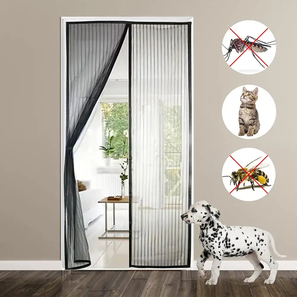 New No Punching Magnetic Screen Door Curtain Anti Mosquito Insect Fly Bug Automatic Closing Household Ventilation Door Curtain