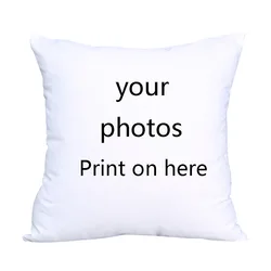 Customized Cushion Cover Design Decorative Pillows Print Pet Wedding Personal Life Photos Gift Linen Square Printing Almofadas