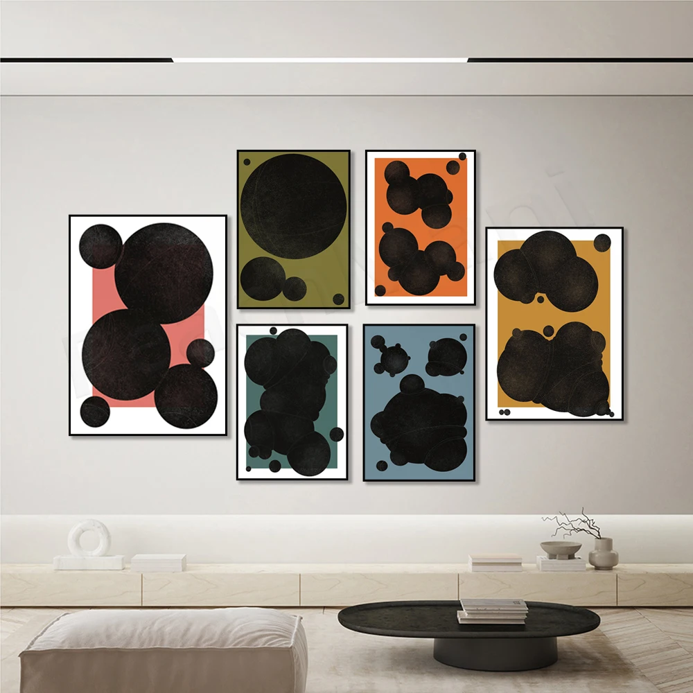 Color Block Print, Universe, Planets, Quantum Physics Poster, Abstract Art Poster Canvas Painting Office Gallery Wall Decor