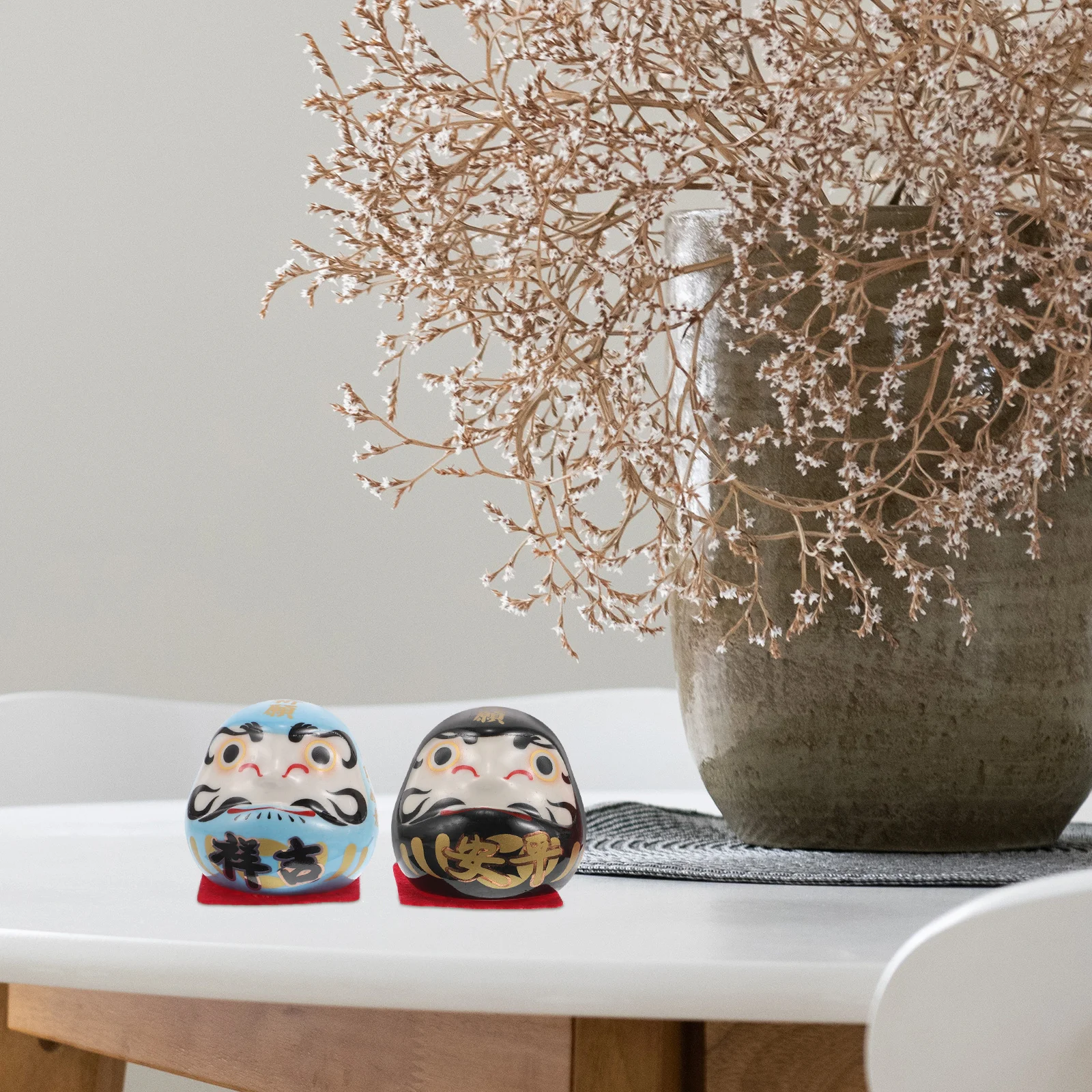 

5Pcs Small Ornaments Japanese Style Mini Ceramic Egg Home Decor Office Decoration Good Luck Collectibles