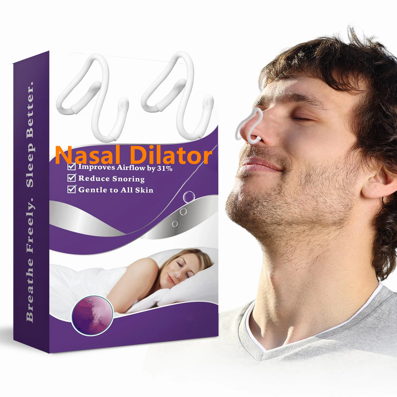 

1/2/3/5pcs Anti Snoring Devices Nasal Dilator Silicone Nose Clip Snoring Solution Improve Nose Breathing Nasal Congestion Relief