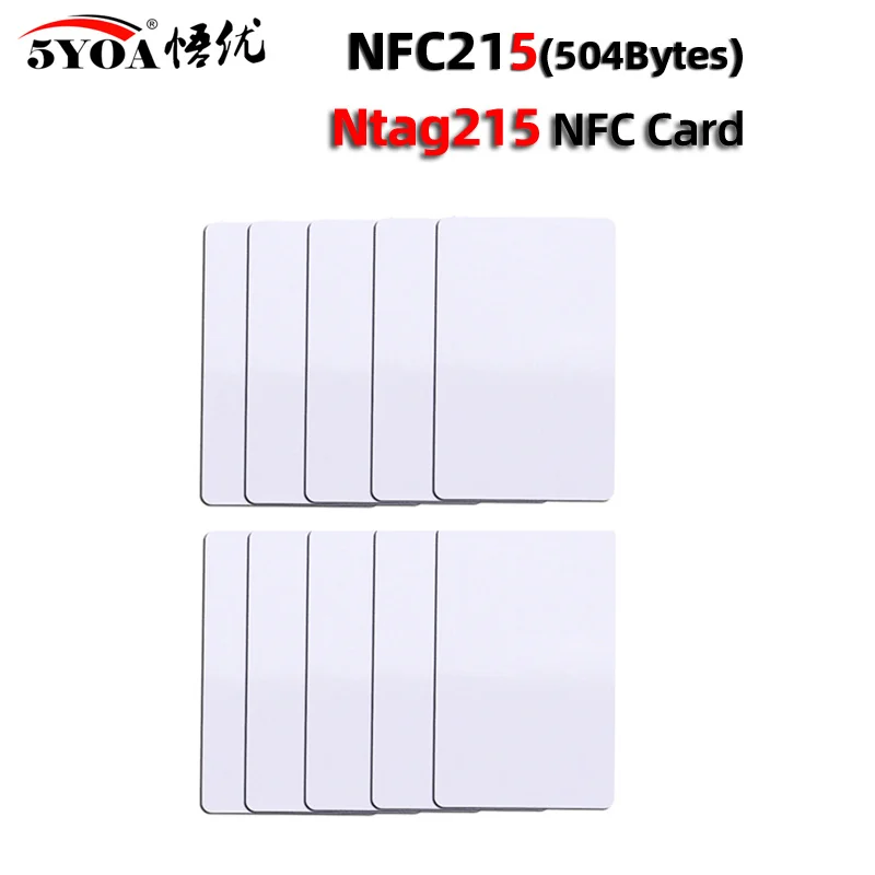 5YOA 10pcs NTAG215 NFC Card Tag Can Written by Tagmo Works with Switch Available for All NFC Mobile Phone