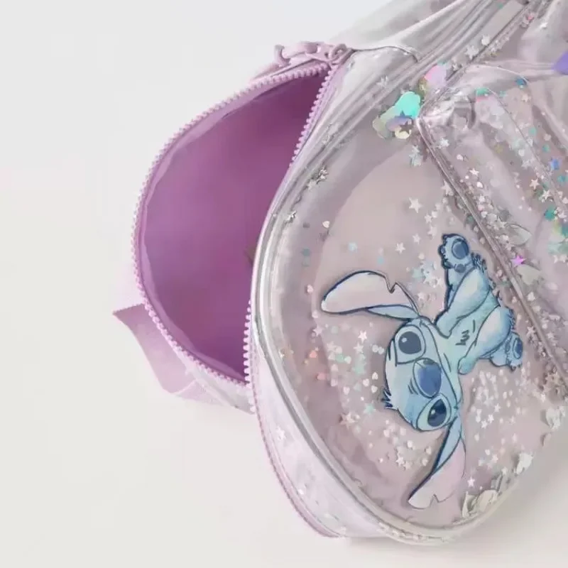 Disney-Stitch Baby Sacs à Dos pour Bol, Sacs Kawaii, Sacs de Rangement de Voyage à Paillettes Imprimées, Cartables à la Mode, Mini Sac à Dos Maternelle