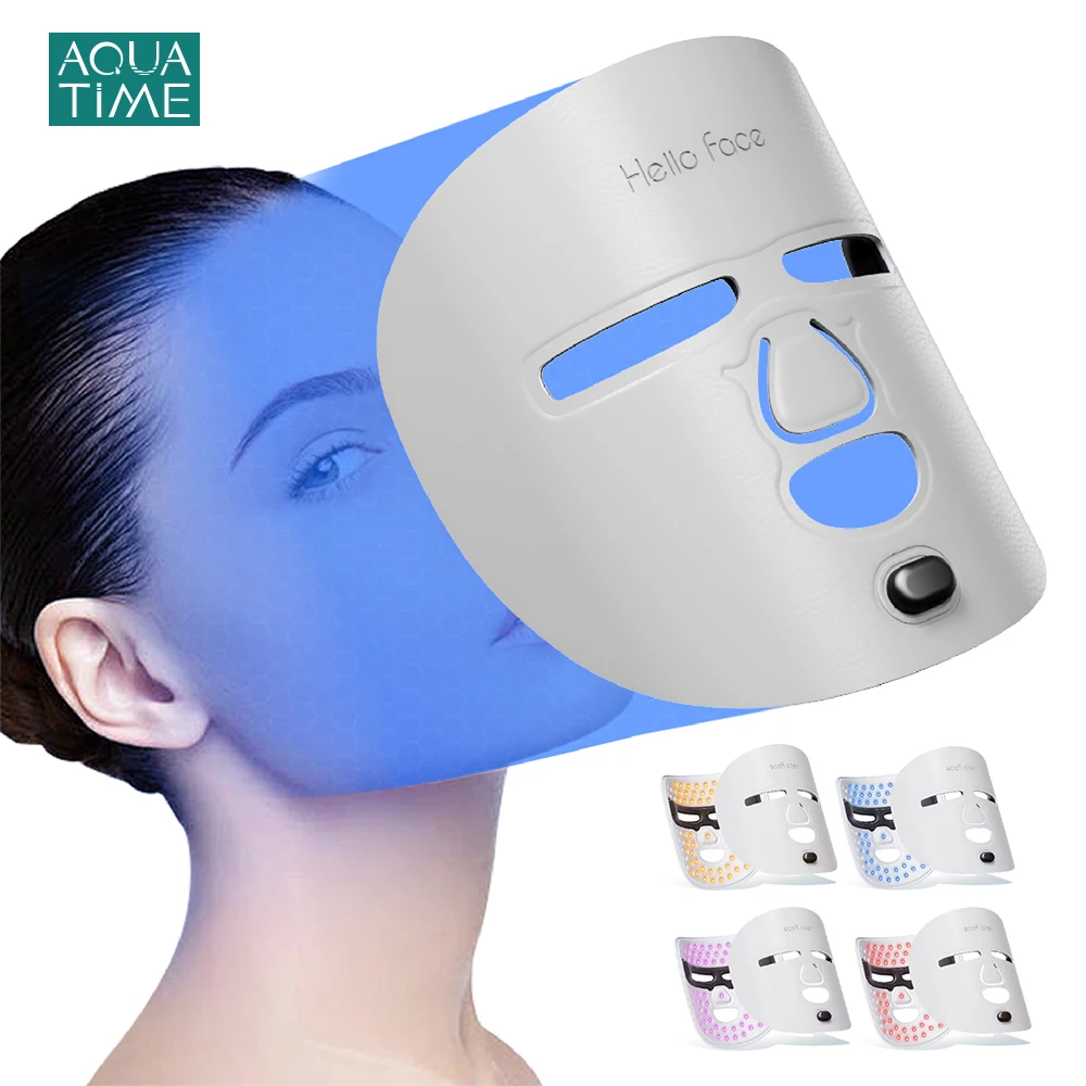 Led Mask Photodynamic Beauty Device 630nm LED Red Light Therapy Facial Mask Ice Silk Leica Material Skin Friendly