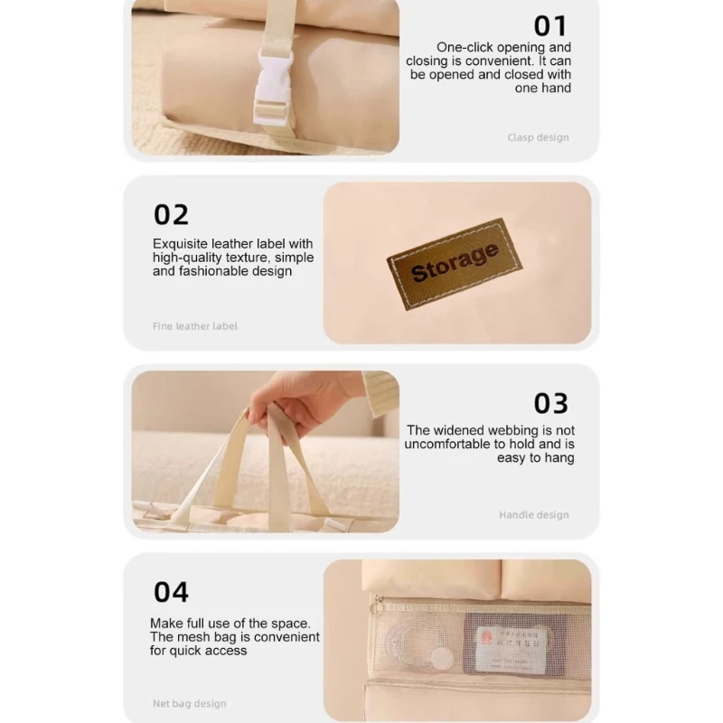 

X7XC Spacious Polyester Packing Bag Lightweight Design For Business Trip Vacation