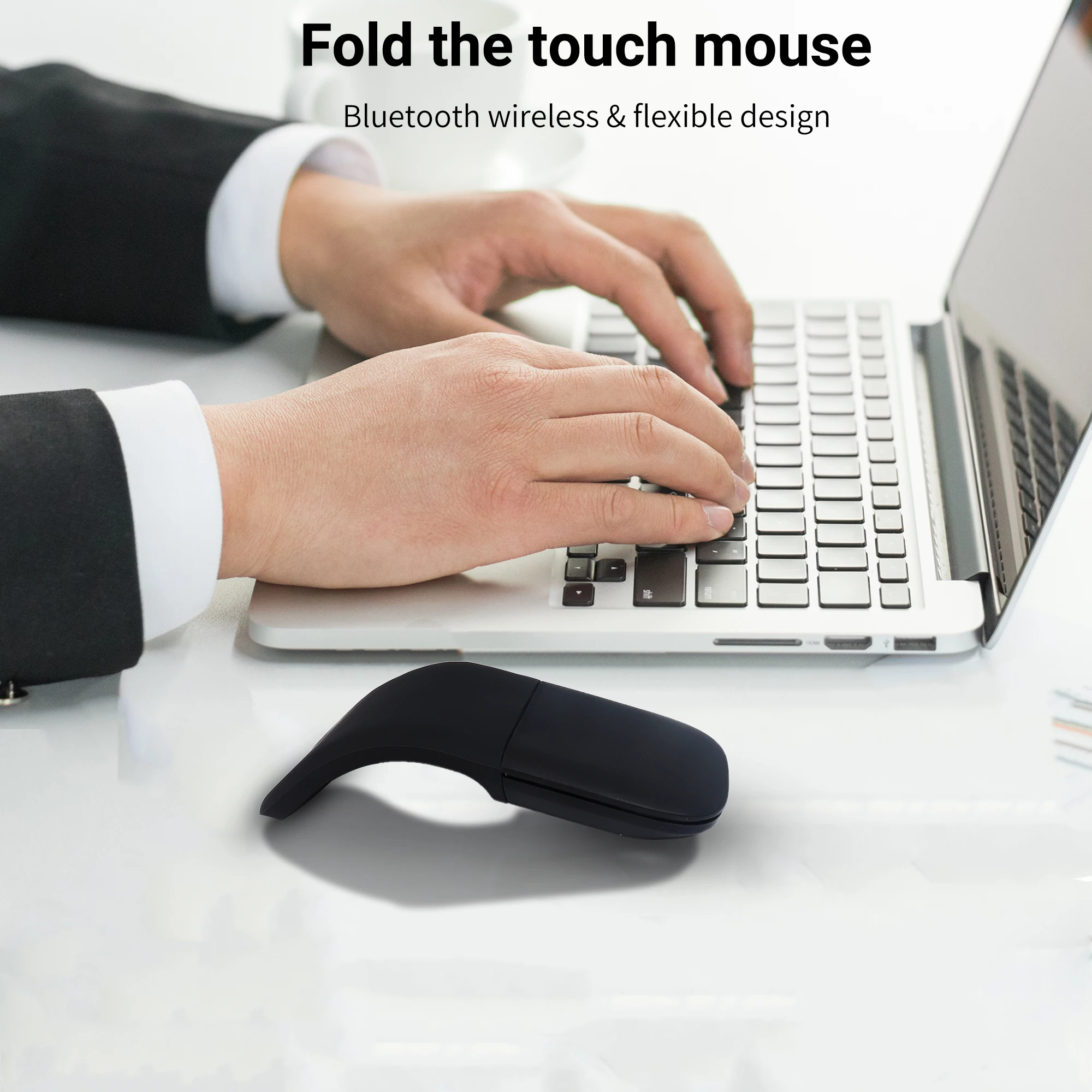 

Folding Bluetooth 4.0 Wireless Sensitive Touch Mute Mouse light Weight Portable 1600 DPI Adjustable Win10 IOS Android Office Use