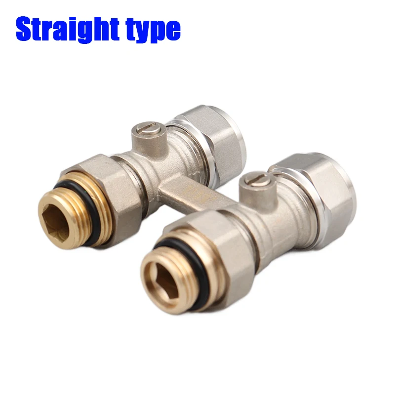 Brass Straight H Double Radiator Ball Valve For HVAC Systems