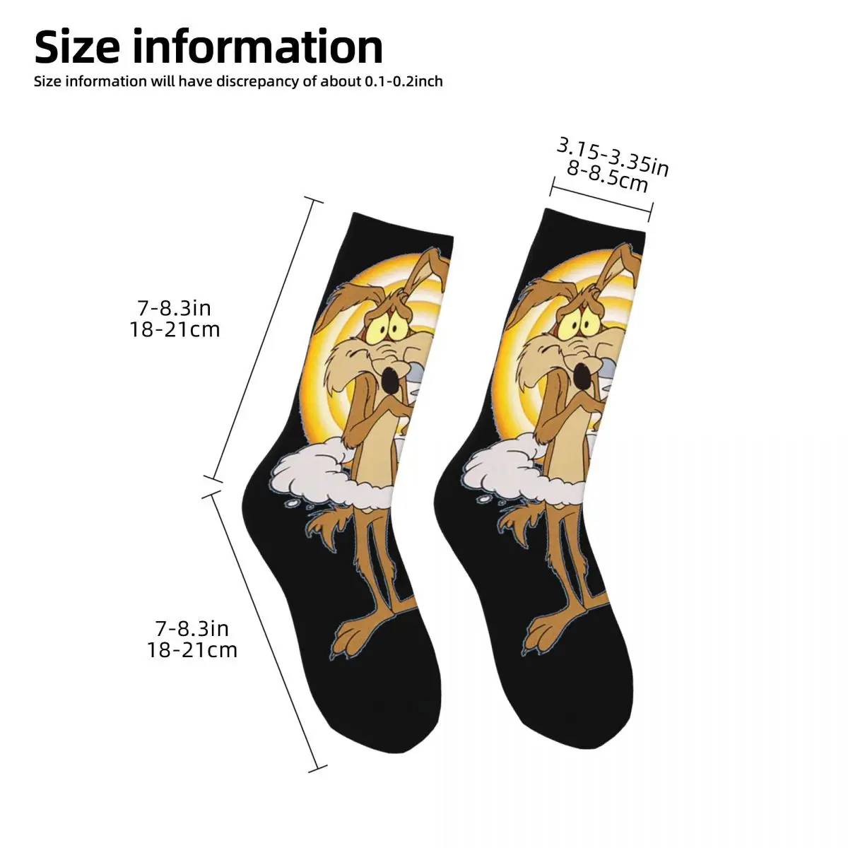 Autumn Winter Casual Men\'s Women\'s New Roadrunner Wile E Coyot Series Socks Sweat Absorbing Crew Socks