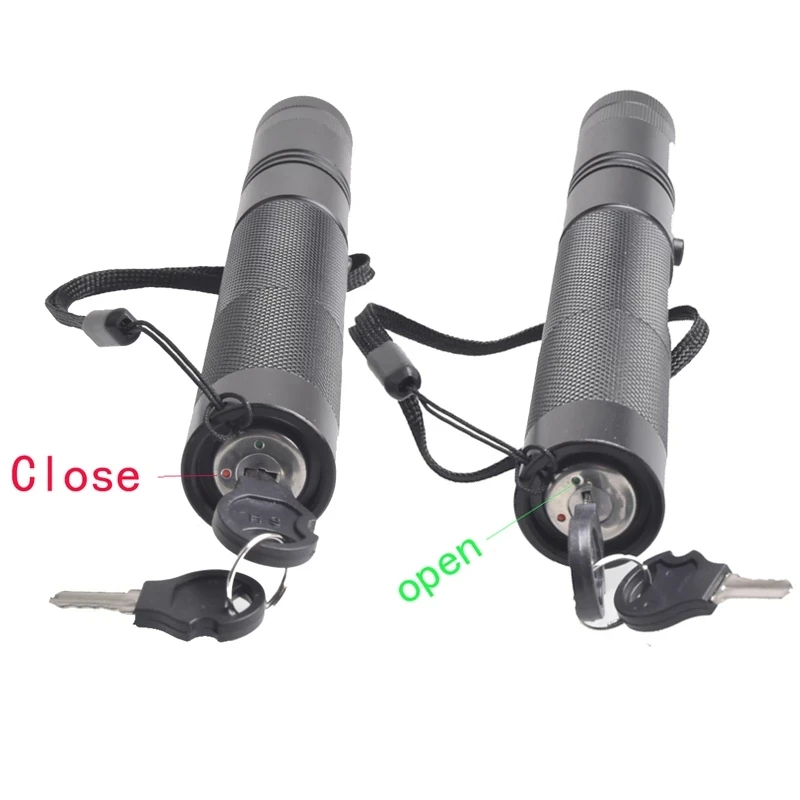 Powerful 10000m 532nm Green Laser Sight laser pointer Powerful Adjustable Focus Lazer with laser pen Head Burning Match