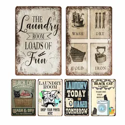 Laundry Room Hot Tub Metal Plates Signs Poster Indoor Decorations Vintage Wall Art Home Decor Accessories Plaque 20x30cm