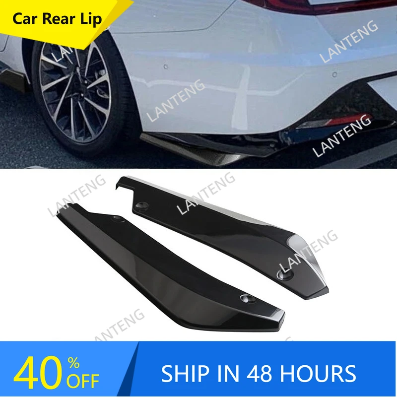

Car Rear Bumper Side Diffuser Spoiler Lip Splitter Extensions For H-yundai Sonata 2000-22 Corner Wrap Wing Canard Cover Body Kit
