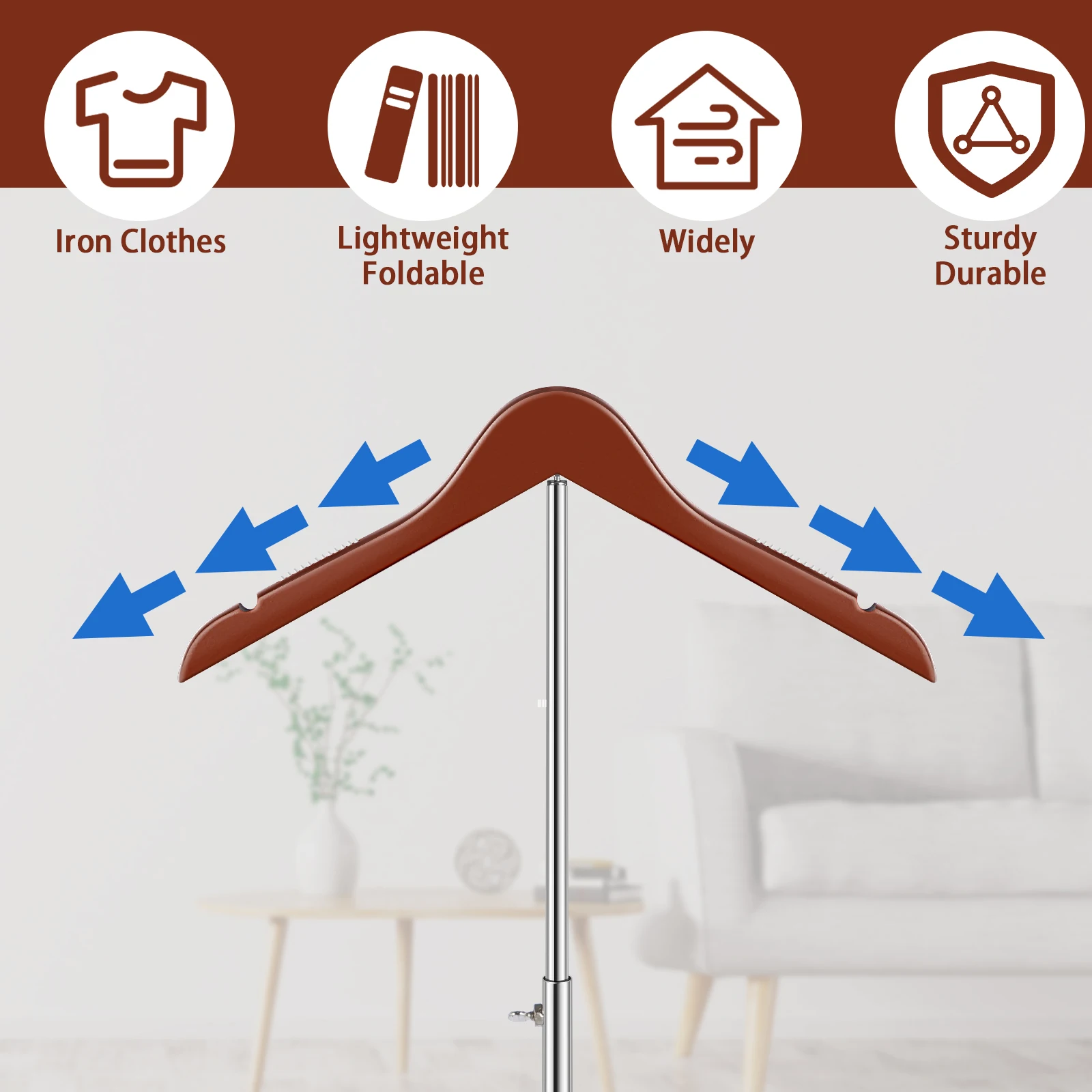 T Shirt Display Stand 40-70cm Height Adjustable Shoulder Stand Shirt Rack Flexible Stable Garment Coat Holder Multipurpose