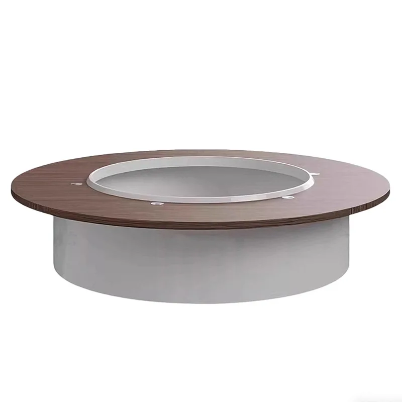 Size and color can be customized round conference table U-shaped creative training table and chairs walnut large negotiation