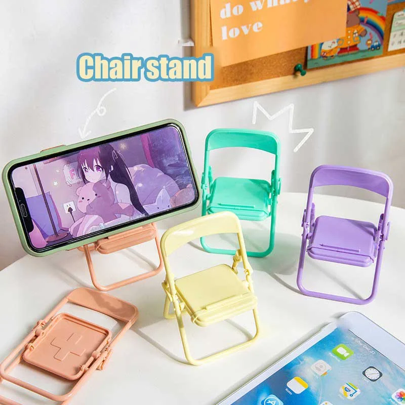 Creative Desktop Foldable Cute Small Chair Mobile Phone Holder