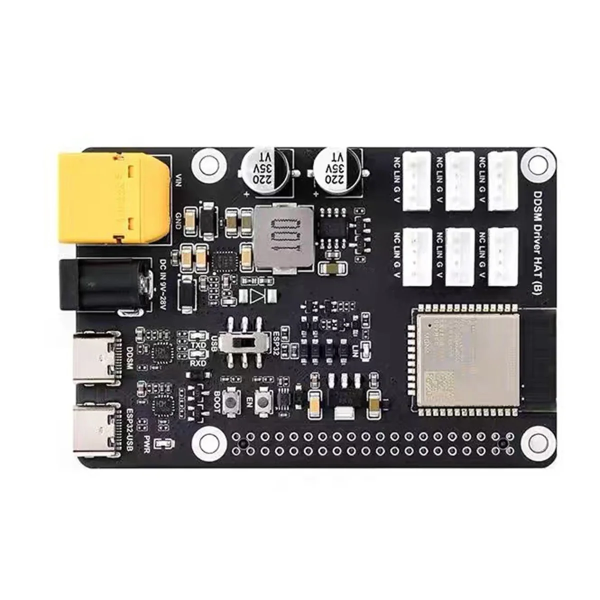 Плата привода двигателя N18R DDSM400 Драйвер двигателя HAT WiFi Wireless на базе ESP32-WROOM-32 для