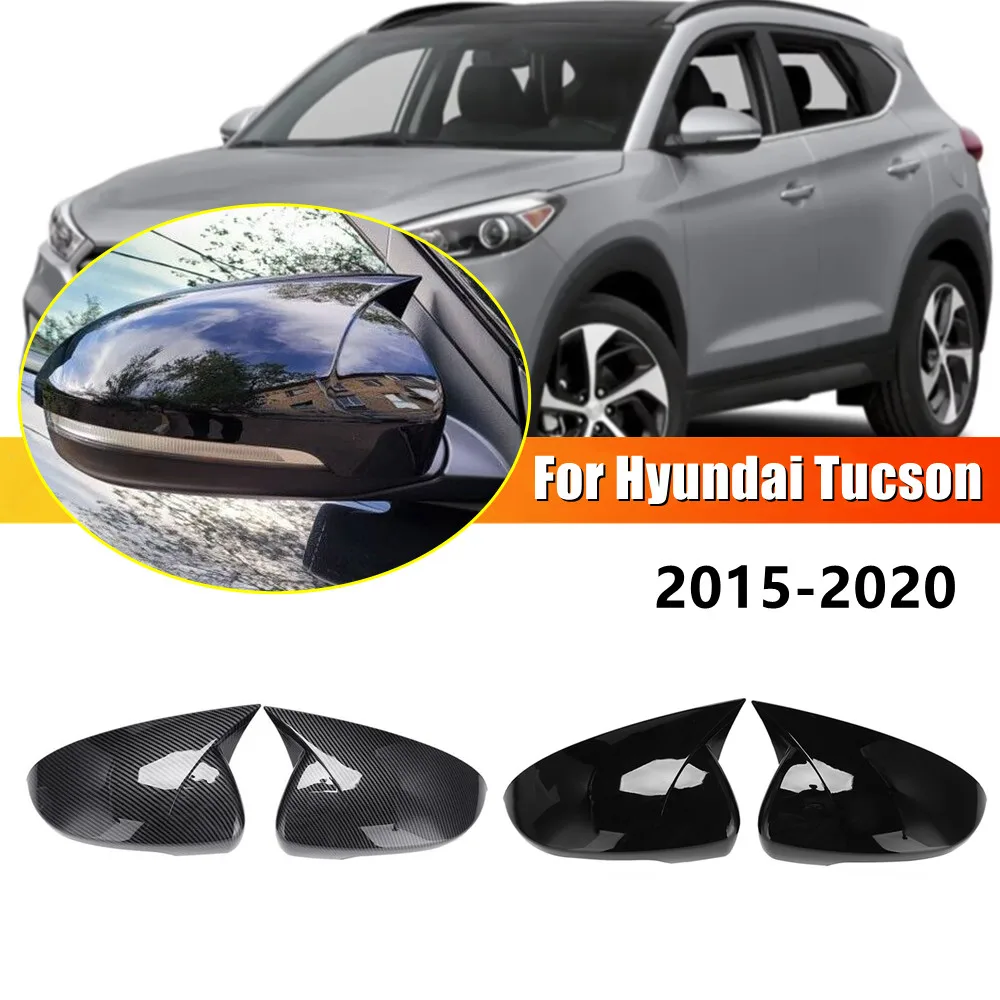 

For Hyundai Tucson 2015 2016 2017 2018 2019 2020 ABS Car Rearview Side Mirror Cover Wing Cap Exterior Door Housing Shell Trim