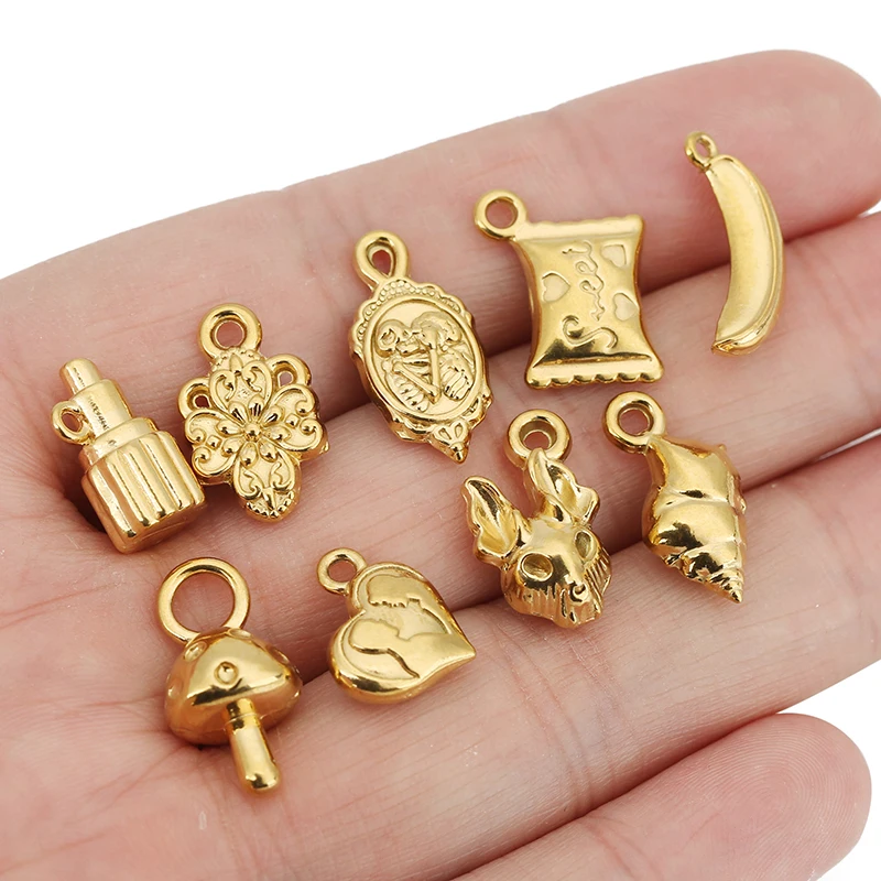 3pcs Lipstick Rabbit Conch Lovers Charms Pendants