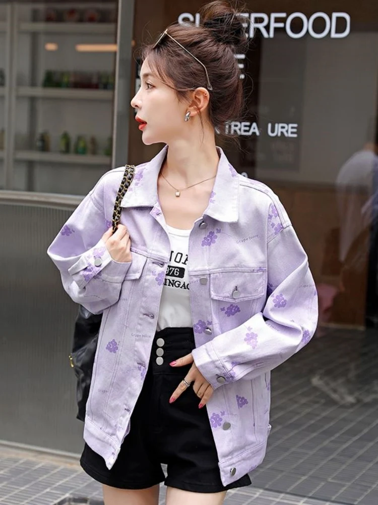 

Женское джинсовое джинсовое пальто с принтом ape, весенне-осенняя ор. Верхняя одежда для поездок на работу, длинное пальто с застежкой на пуговицы све