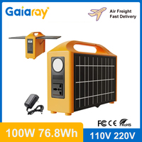 100W Portable Power Station 110V/220V Solar Power Generator UPS Charging Stations Outdoor Emergency Power Bank LED for Camping