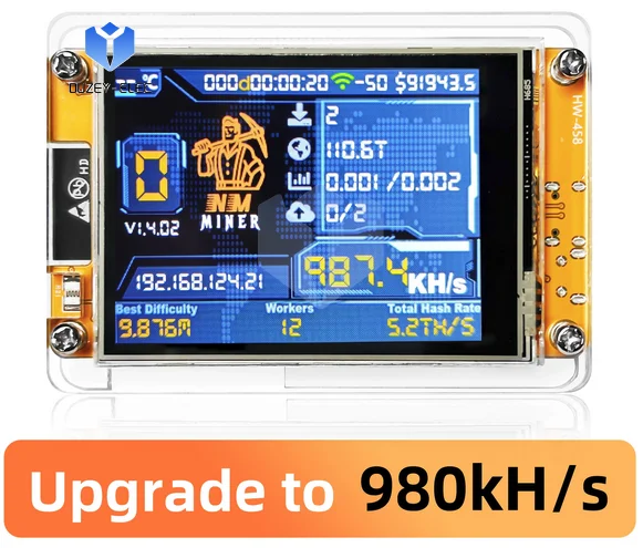 

Bitcoin Mining Rig Bitcoin Random Reward Game Suite Hashrate 980KH/s High-Performance ESP32 Smart Development Board