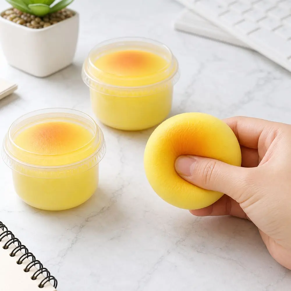 Fashion Slow Rebound Simulation Cheese Bread Squeeze Cartoon Soft Fidget Squeeze Anti-stress Mochi Squish Foam Stress Relief