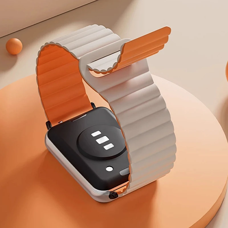 حزام مغناطيسي من السيليكون الناعم لساعة Xiaomi Smart Mi band 9 pro/8 pro حزام بديل سوار رياضي كوريا Redmi Watch 4 5 6 band