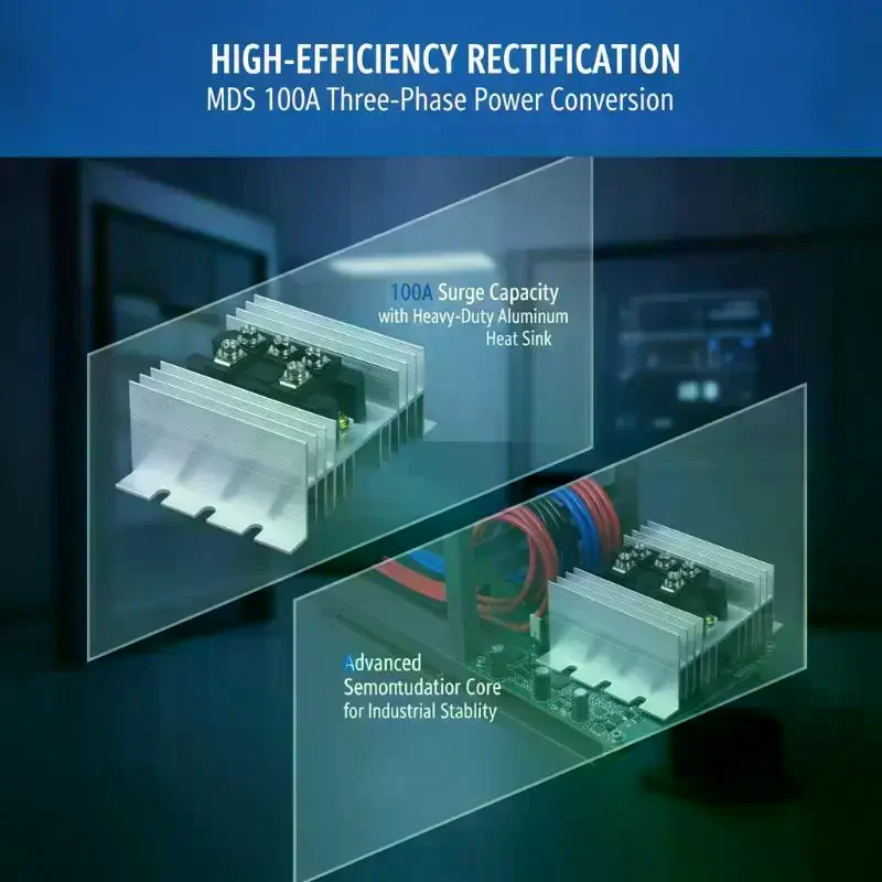 MDS100A/1600V Three Phase Rectifier Bridge Installing The W-95 Heatsink Three Phase Bridge Rectifier 100A