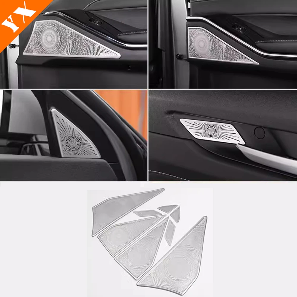 

For GWM haval h6 Accessories 2022 2023 Stainless Car Interior Speaker Anti Dust Protection Trim A Pillar Horn Inner Handle Horn