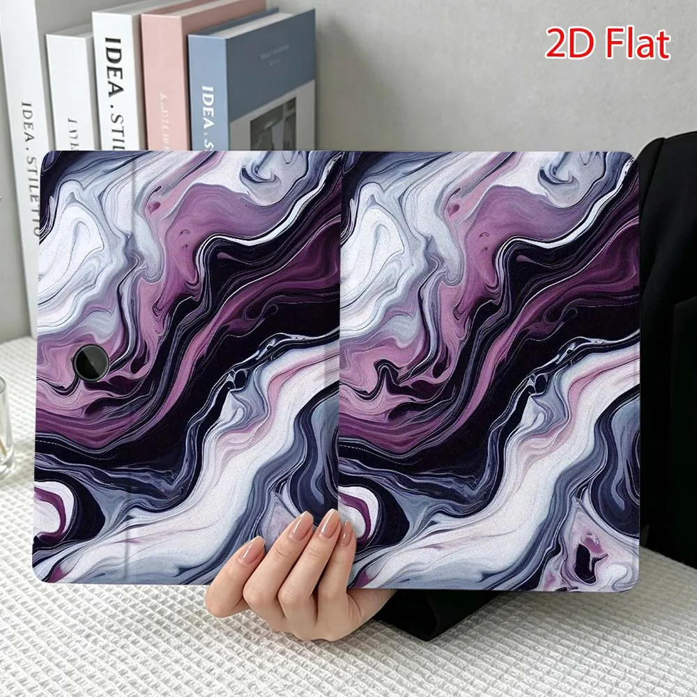 Abstract Marble Art Soft For OPPO VIVO IQOO OnePlus Realme Pad 3 Pro 13 12.1 11.4 11 inch Pen Tray Tablet Case