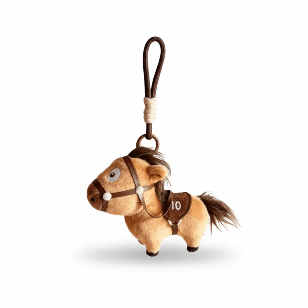 

Mascot Pony Bag Pendant Good Luck Chinese Style Horse Keychain 2026 Year of the Horse Fluffy Zodiac Pony Figurine