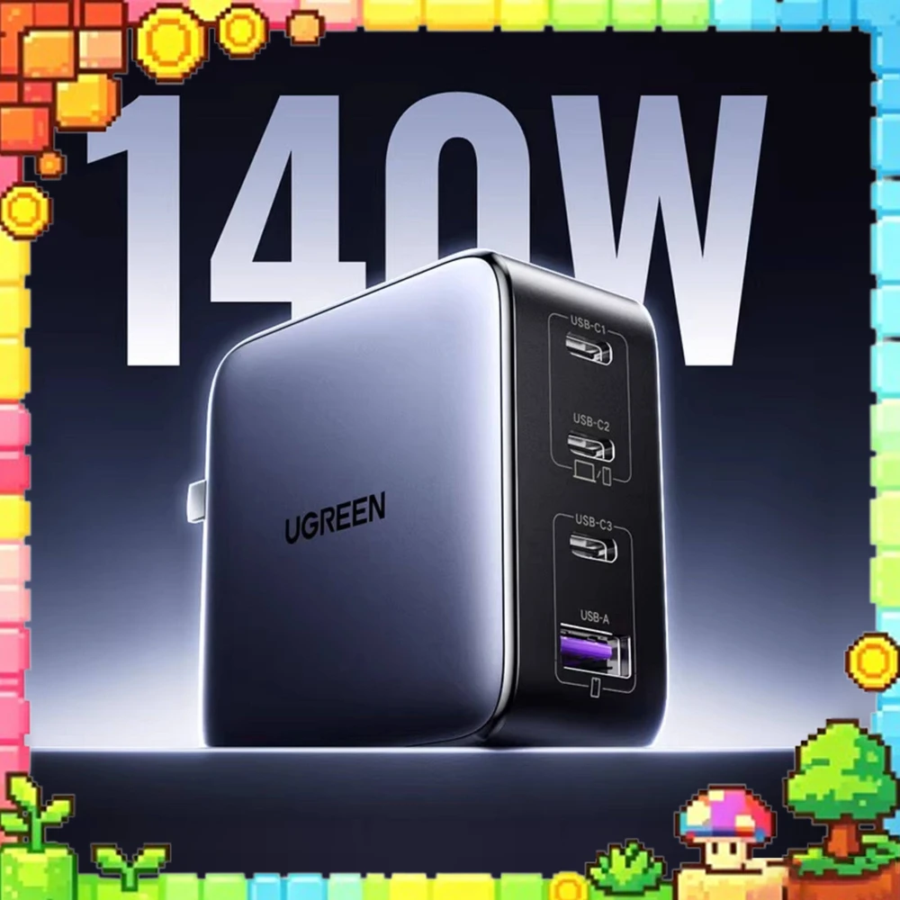 cargador-ugreen-x569-gan-de-140-w-4-puertos-3-usb-c-y-1-usb-a-con-tecnologia-pd-31-enchufe-plegable-entrada-de-100-240-v-compatible-con-portatiles-tabletas-y-telefonos-con-conexion-usb-c
