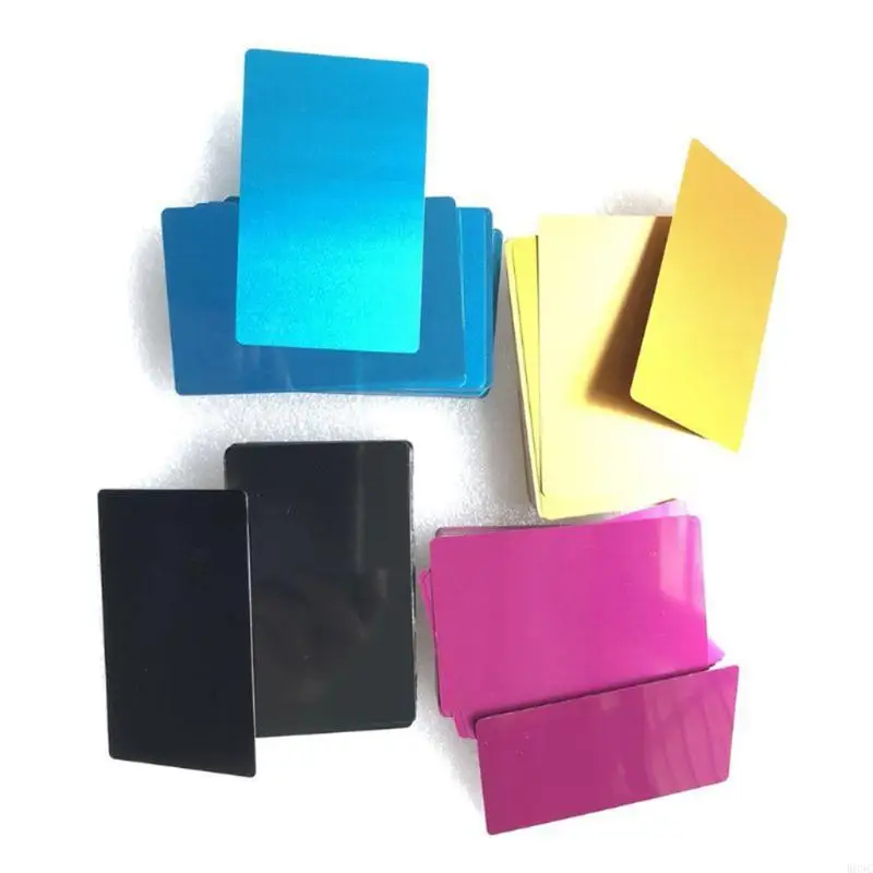 W89C Multcolor Blank Sublimation Metal Card Thẻ Khắc Thẻ đánh dấu Thẻ tên thăm doanh nghiệp ấn tượng cho Office 50pc