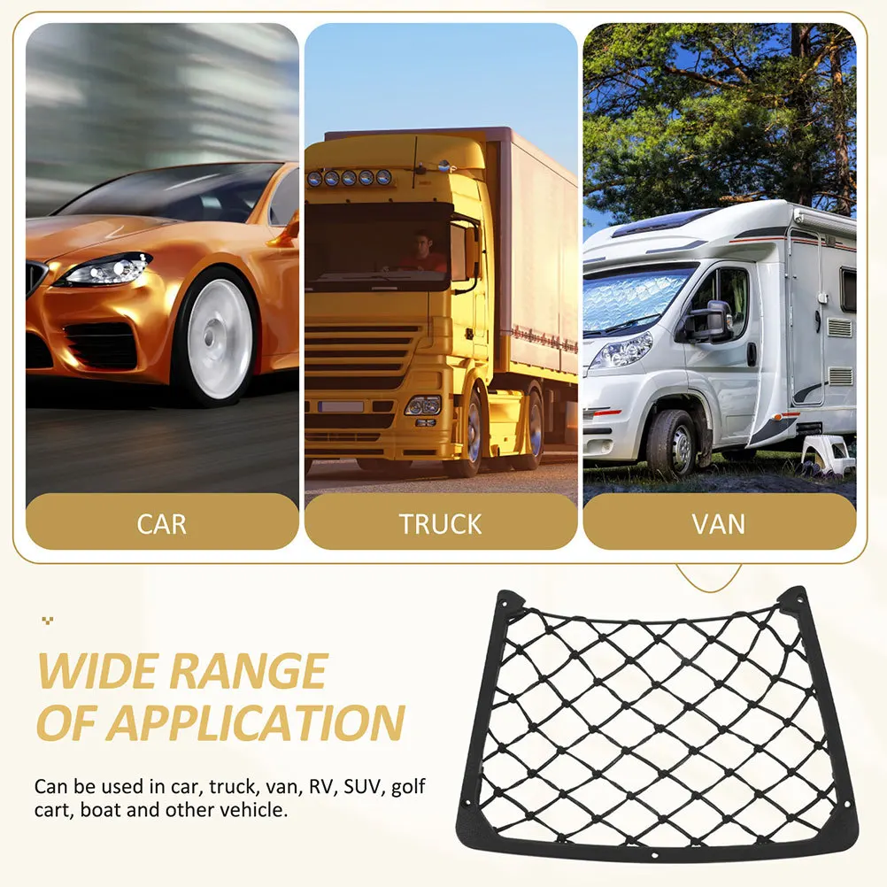 

2Pcs Car Storage Pocket Elastic Mesh Net for Doors Seat Backs Trunks Organizer High Strength Nylon ABS Material